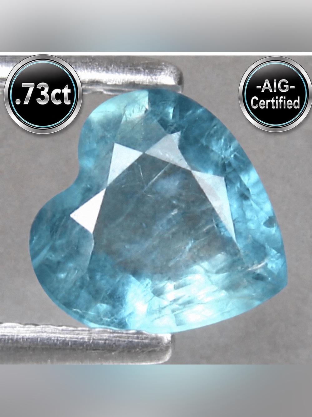 RARE Grandidierite Heart cut VS-1